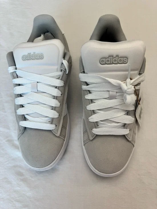 Adidas Grand Court Alpha Shoes - Light Gray and White - Picture 4 of 8